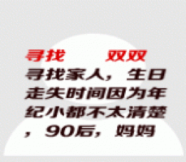 失踪人员：双双